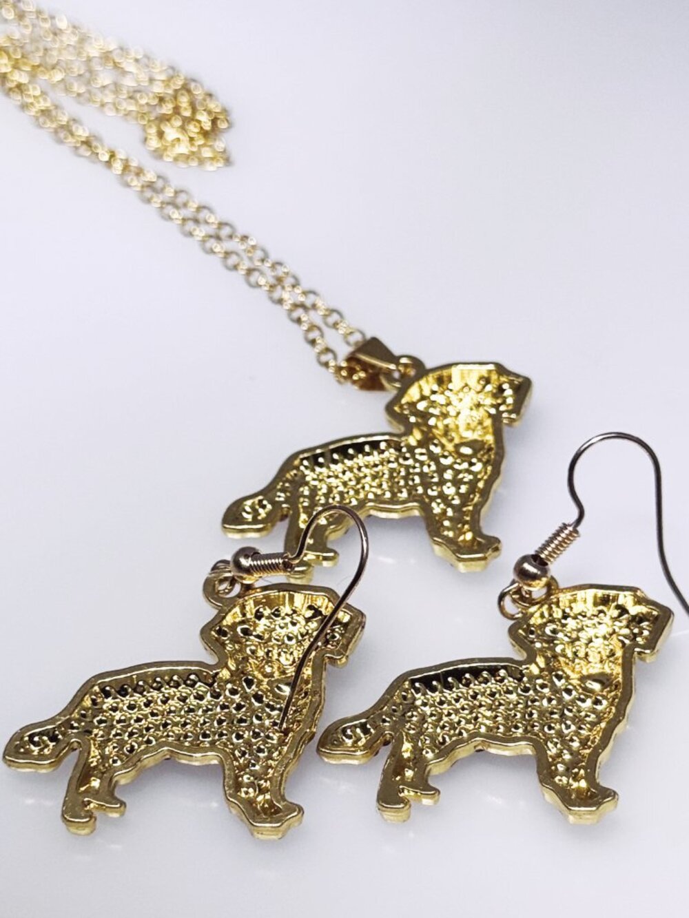 Jewelry set, Golden Retriever, earrings and necklace - Picture 8 of 8